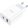 Зарядний пристрій HOCO C97A 1xUSB-C PD20W + 1xUSB QC3.0 White (6931474766076) зображення 4