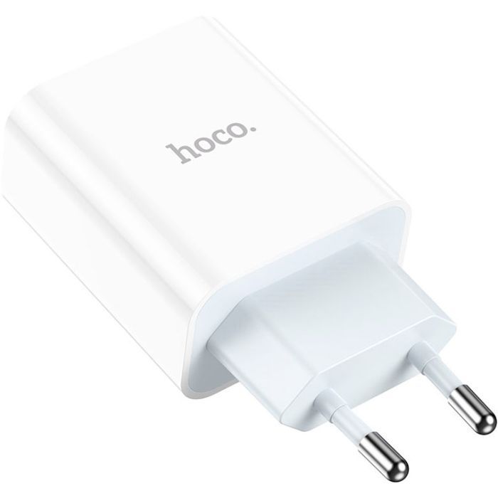 Зарядний пристрій HOCO C97A 1xUSB-C PD20W + 1xUSB QC3.0 White (6931474766076) зображення 5