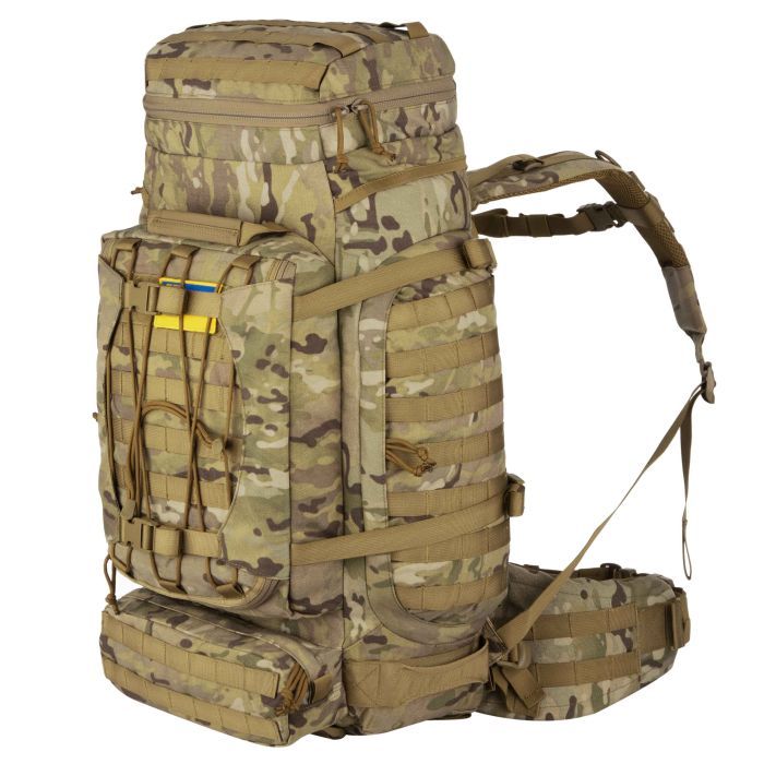 Рюкзак туристический 2E 90L, LargeCap, Molle, камуфляж (2E-TACTLARGBKP-90L-CP)
