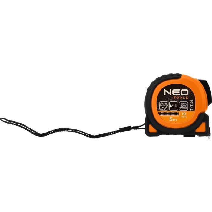 Рулетка Neo Tools Super Black, 5мx19мм, з фіксатором змотування, магніт (67-242) зображення 6