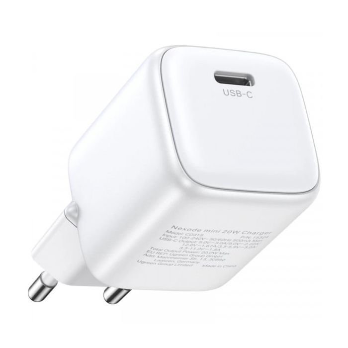 Зарядное устройство Ugreen CD319 Nexode Mini USB-C PD30W GaN White (15326) изображение 2