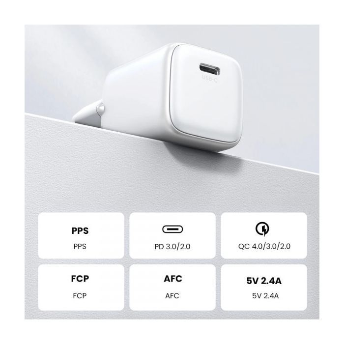 Зарядное устройство Ugreen CD319 Nexode Mini USB-C PD30W GaN White (15326) изображение 5