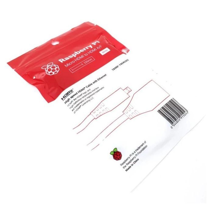 Додаткове обладнання для Мікро ПК Raspberry Pi Кабель-адаптер для Raspberry Pi Micro-HDMI to HDMI (SC0224) зображення 2