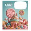 Зошит Школярик Candy world 12 аркушів коса лінія (012-3266C) зображення 5