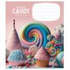 Зошит Школярик Candy world 12 аркушів коса лінія (012-3266C)