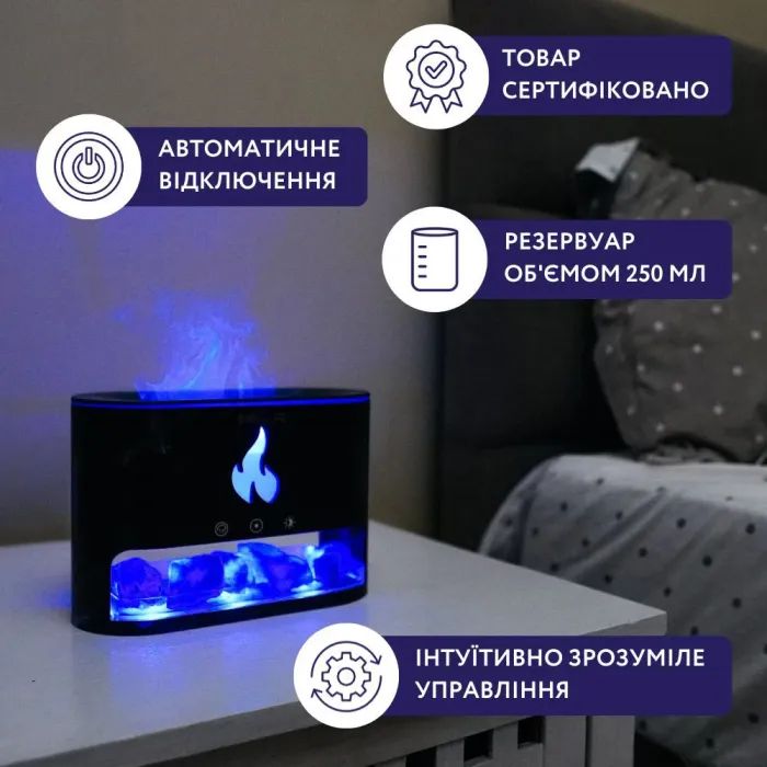 Увлажнитель воздуха Neor FLAME AROMA 25ML10 BK изображение 3