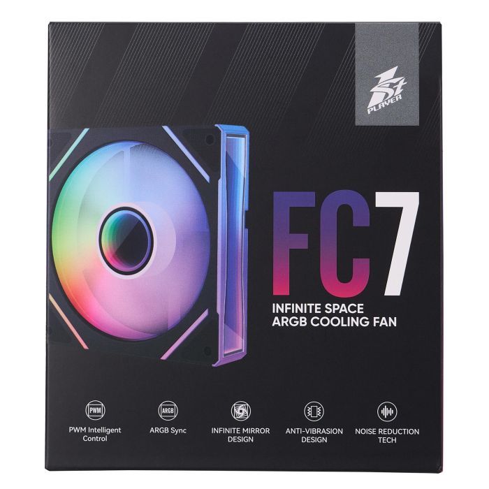 Кулер до корпусу 1stPlayer FC7 Black (FC7-BK-1IN1) зображення 9