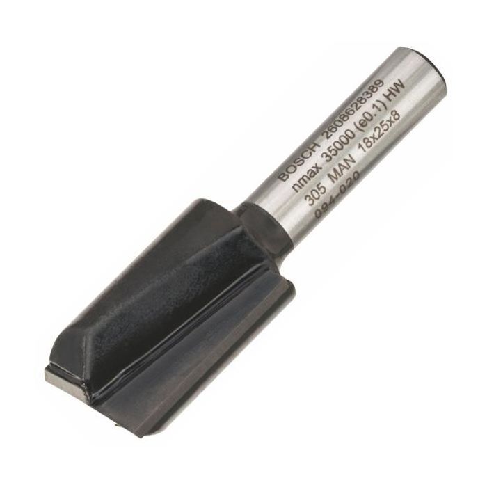 Фреза Bosch Professional пазовая с двумя лезвиями, Std, S8, D18, L25 (2.608.628.389)