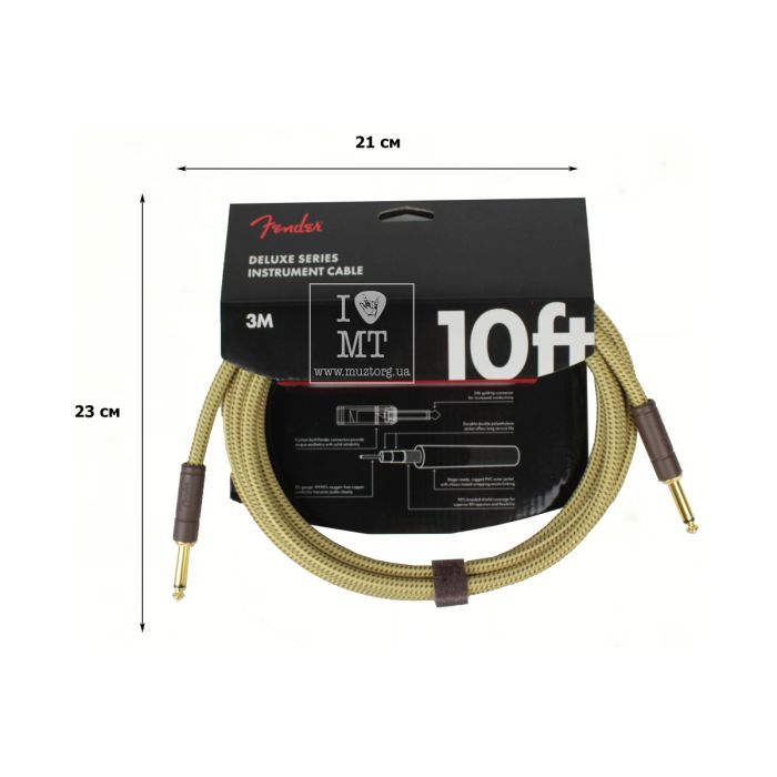 Инструментальный кабель Fender Cable Deluxe Series 10' Tweed (228463) изображение 2