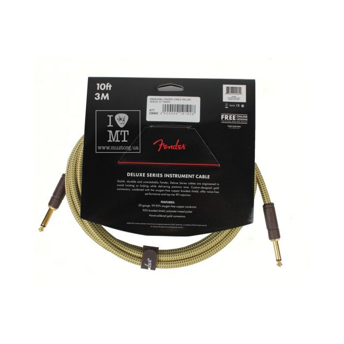 Инструментальный кабель Fender Cable Deluxe Series 10' Tweed (228463) изображение 3