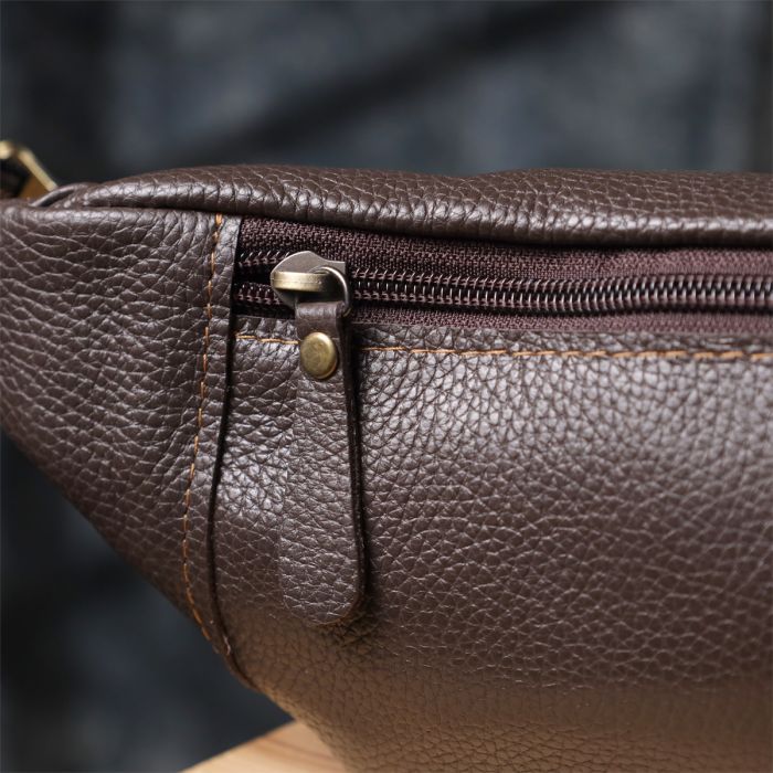 Сумка Shvigel Из натуральной кожи Коричневая (23128) изображение 10