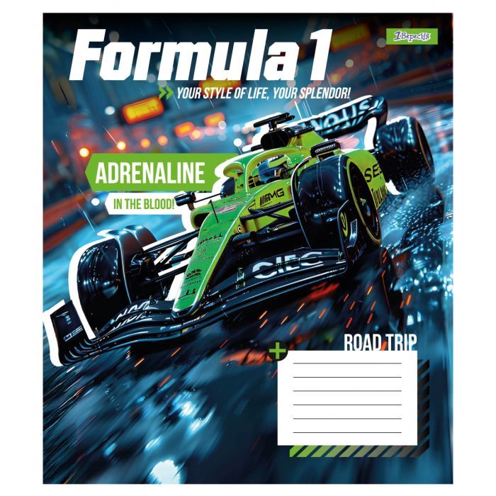 Тетрадь 1 вересня Free and Happy А5 12 листов коса линия (768193) изображение 5