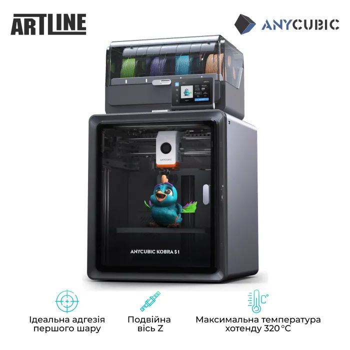 3D-принтер Anycubic Kobra S1 Combo (KS1CBK0A-O) зображення 3 3D-принтер Anycubic Kobra S1 Combo (KS1CBK0A-O) зображення 3