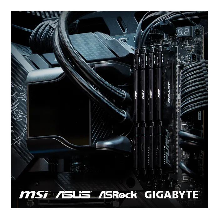 Модуль памяти для компьютера DDR5 64GB 5600 MHz Beast Black Kingston Fury (ex.HyperX) (KF556C40BB-64) изображение 10