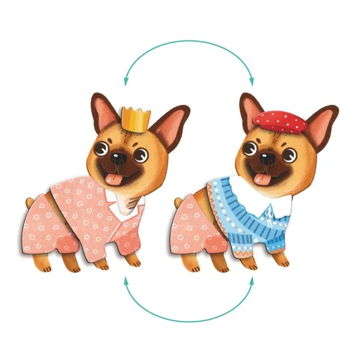 Навчальний набір DoDo Магнітна гра Одягалка Кумедні пси (200278) зображення 5
