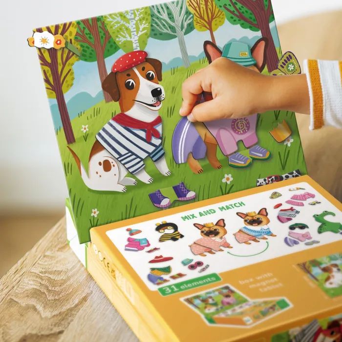 Навчальний набір DoDo Магнітна гра Одягалка Кумедні пси (200278) зображення 7