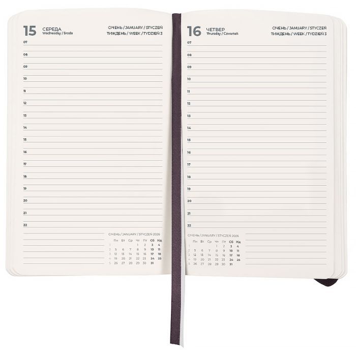 Тижневик Axent датований 2026 Partner Soft Skin, 145х210, чорний (8810-26-01-A) зображення 2