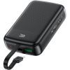 Батарея універсальна Acefast 20000mAh 22,5W PD, QC/3.0 USB-A+USB-C In/Out,build-in cable M14 Black (6974316283966) зображення 4