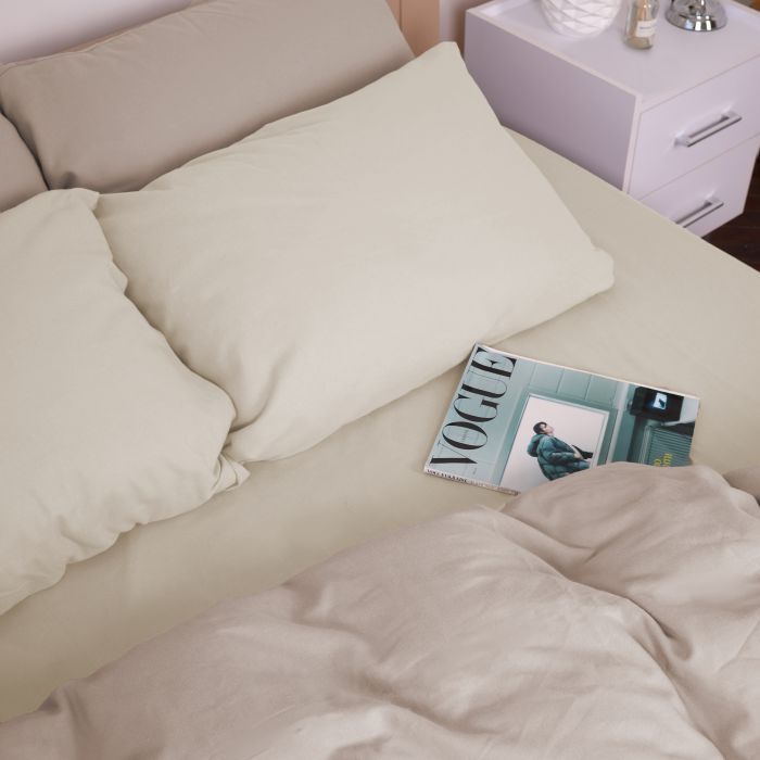 Постельное белье MirSon 007-004 Milk/Cappuchino Фланель 2x143x210 Семейный (2200009659454) изображение 4