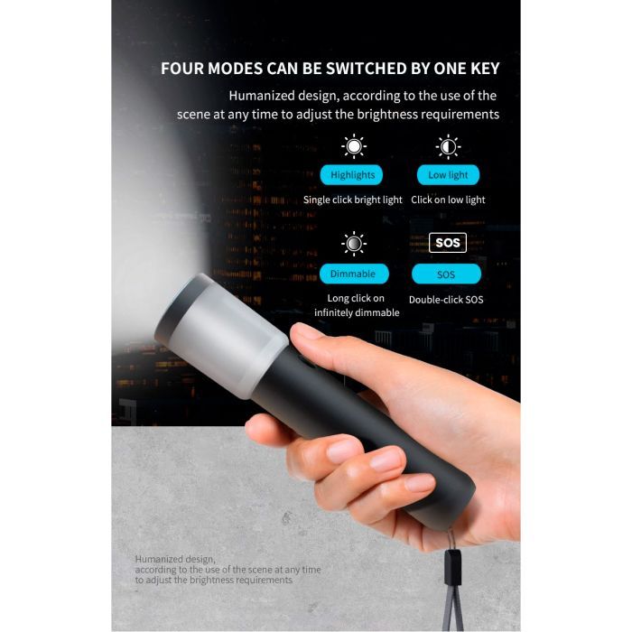 Ліхтар Xiaomi Jimihome Flashlight Black (JM-G3801) зображення 4