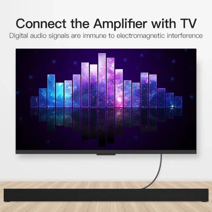 Кабель мультимедійний Optical Toslink 2.0m black Vention (BAEBH) зображення 8