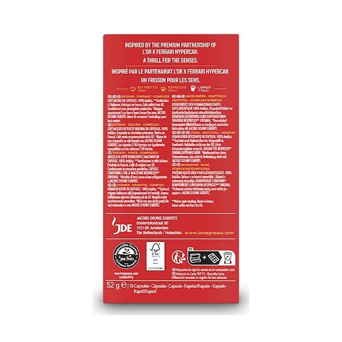 Кава L'OR Passione Rossa Ristretto Imola в капсулах 10 шт (8711000579145) зображення 3