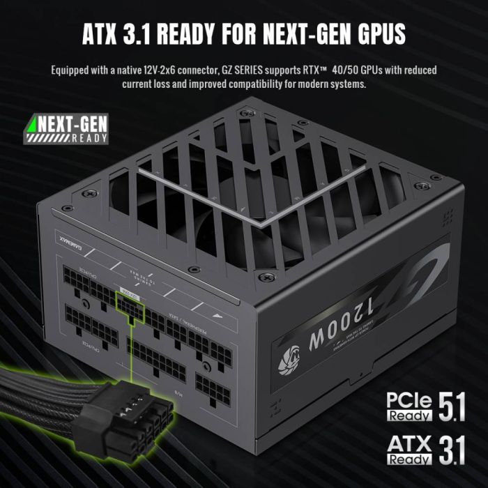 Блок живлення Gamemax 1200W (GZ 1200G BK) зображення 7