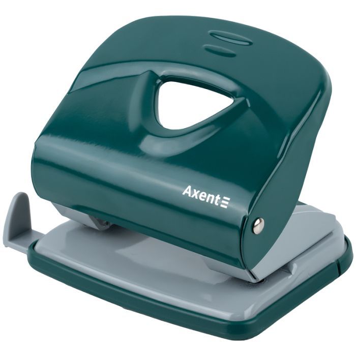 Дырокол Axent Exakt-2 металлический, 30л, Earth colors зеленый (3930-30-A)