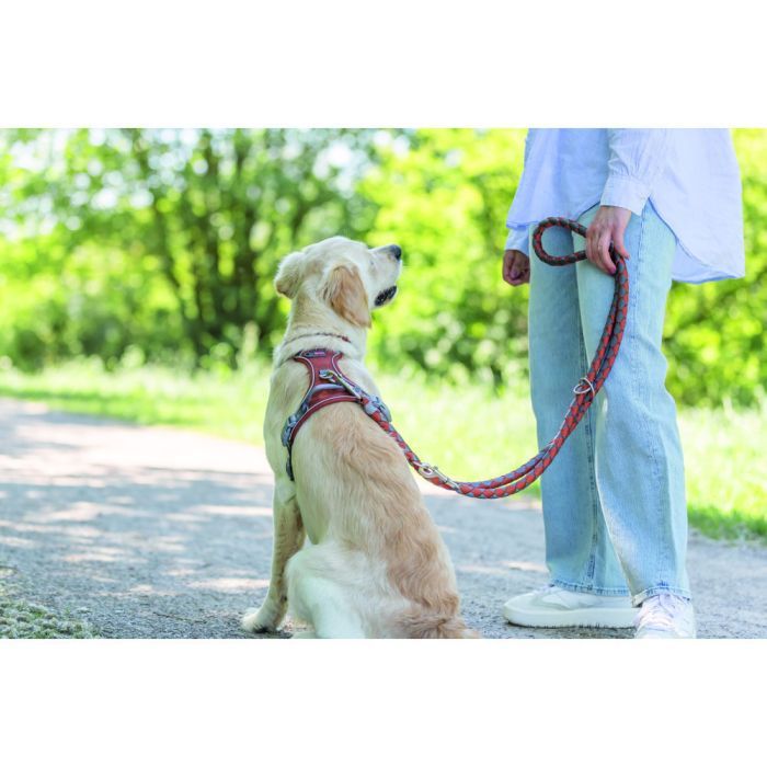 Поводок для собак Trixie Cavo регулируемый L–XL 2 м диаметр 18 мм рыжий-графитовый (4053032677906) изображение 3