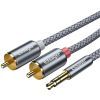 Кабель мультимедійний 3.5mm M to 2xRCA M 3.0m Essager (EYPZJ-MYC0G) зображення 3