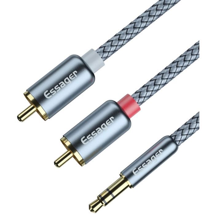 Кабель мультимедійний 3.5mm M to 2xRCA M 3.0m Essager (EYPZJ-MYC0G) зображення 4