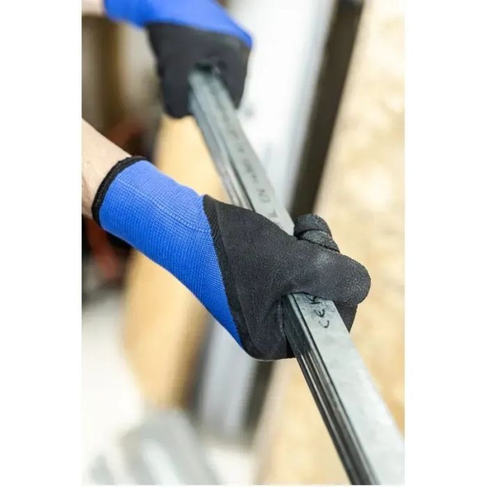 Захисні рукавиці Hoegert ZICHER HT5K768-9 утеплені з спіненим латексом темно-сині, 9 (HT5K768-9) зображення 3