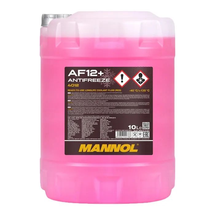 Антифриз Mannol Antifreeze AF 12+ (-40) Longlife чер, 10л (MN4012-10)
