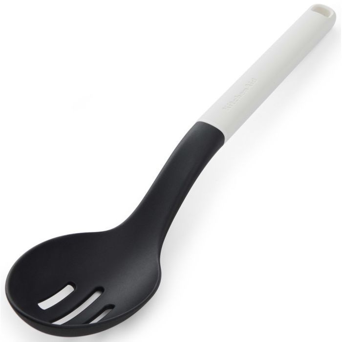 Ложка кухарська KitchenAid Classic для сервірування з прорізами 34 см сірий (KHA004OHCHGG) зображення 2