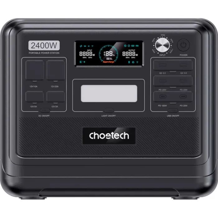 Зарядная станция Choetech BS008-BQB 2400W 2048Wh (BS008-BQB)