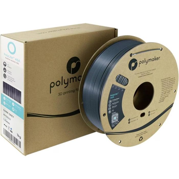 Пластик для 3D-принтера Polymaker ASA POLYLITE 1,75mm 1kg DARK GREY (PF01037) зображення 5