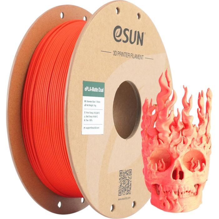 Пластик для 3D-принтера eSUN PLA matte dual 1,75mm 1kg RED BLUE (PLA-MTD175B-RU1P1) изображение 4
