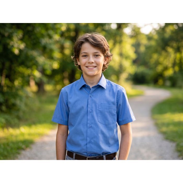 Рубашка детская Lakids с коротким рукавом (1552-152B-darkblue) изображение 5