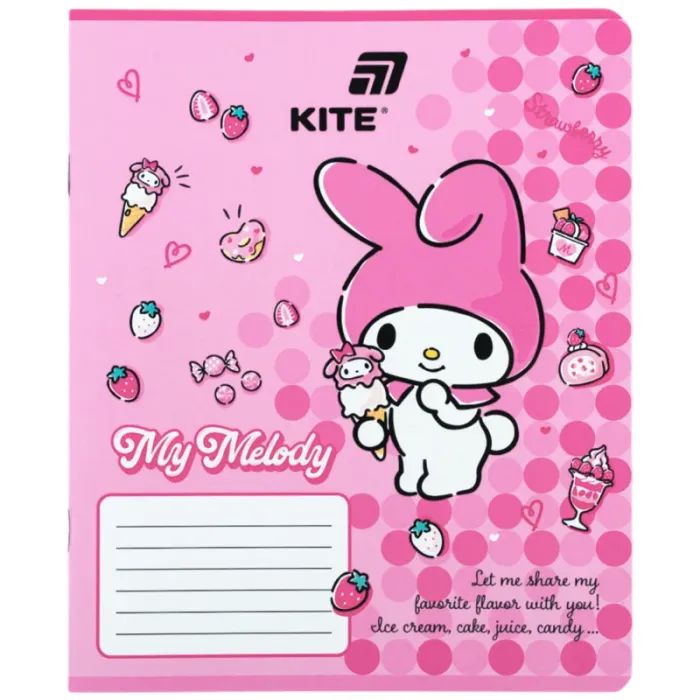 Зошит Kite Kuromi, 12 аркушів, клітинка (HK26-232) зображення 6