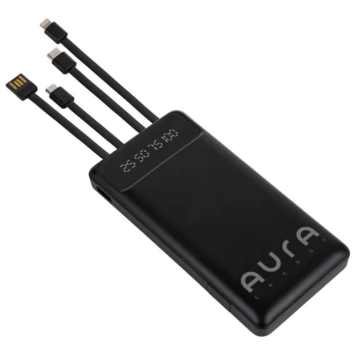 Батарея универсальная AURA NRG10 10000 mAh Black (PBANRG10B) изображение 2