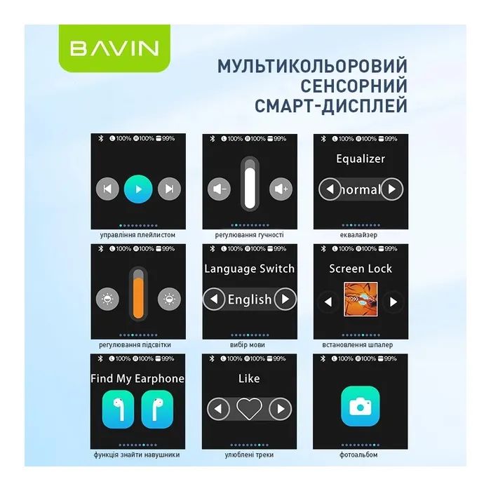 Наушники BAVIN BAVIN-81 Hi-Res LCD Tough White (HB-BA-81-WH) изображение 5