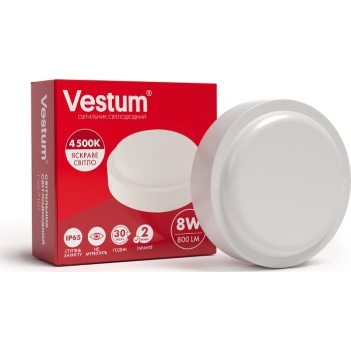 Светильник Vestum LED S 12W круг 6500K 220V (1-VS-7110) изображение 2