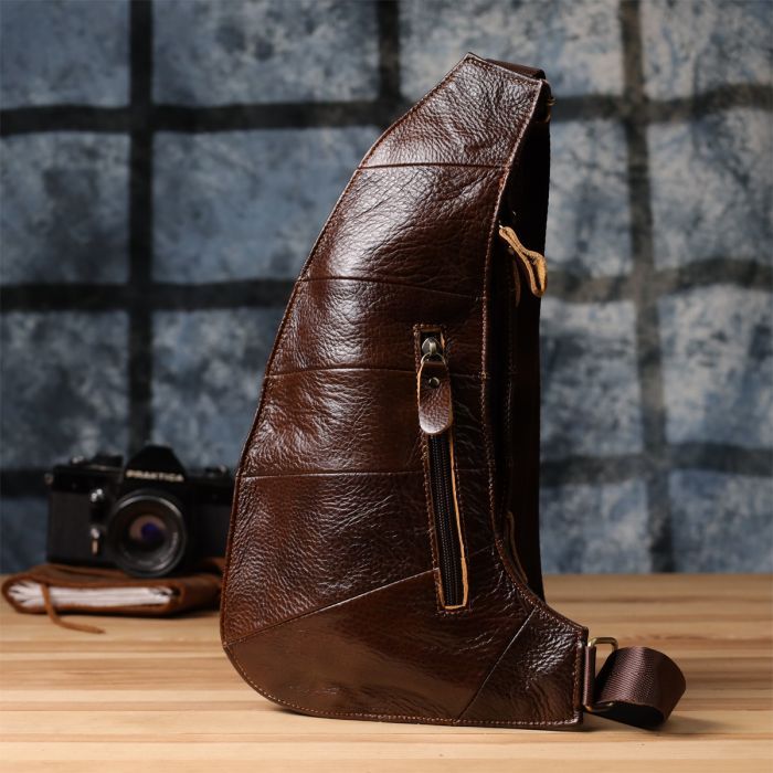 Сумка Vintage Кожаная Черная (22957) изображение 10