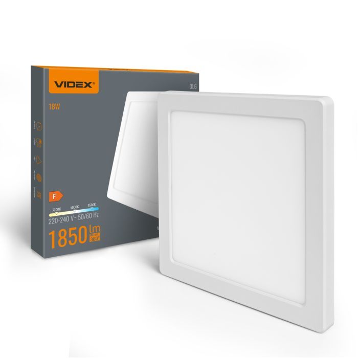 Світильник Videx DL6S 18W 3000K-4000K-6500K White (VL-DL6S-18CW)