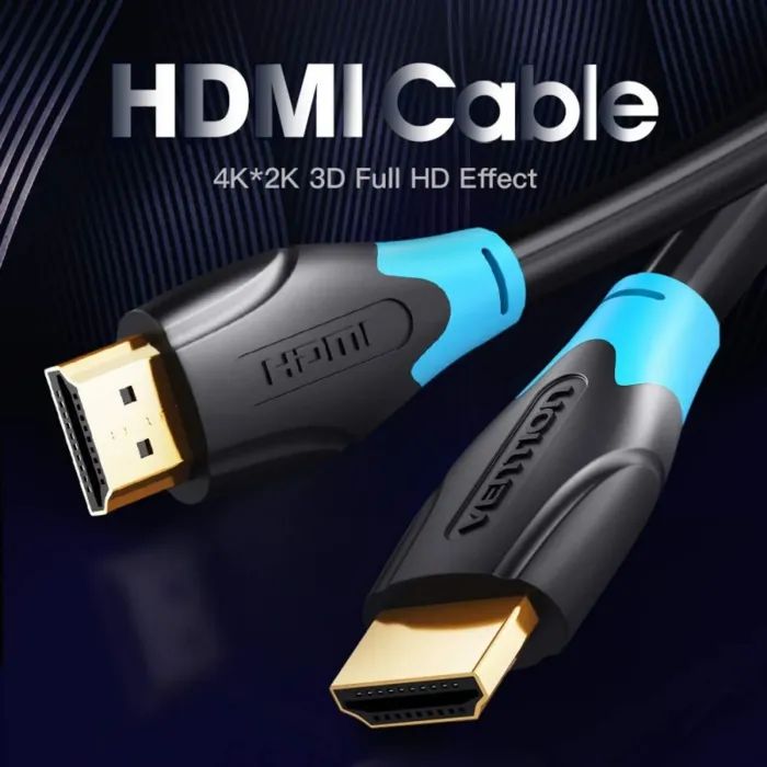 Кабель мультимедийный HDMI M to HDMI M 3.0m 4K60Hz black Vention (VAA-B02-L300) изображение 5