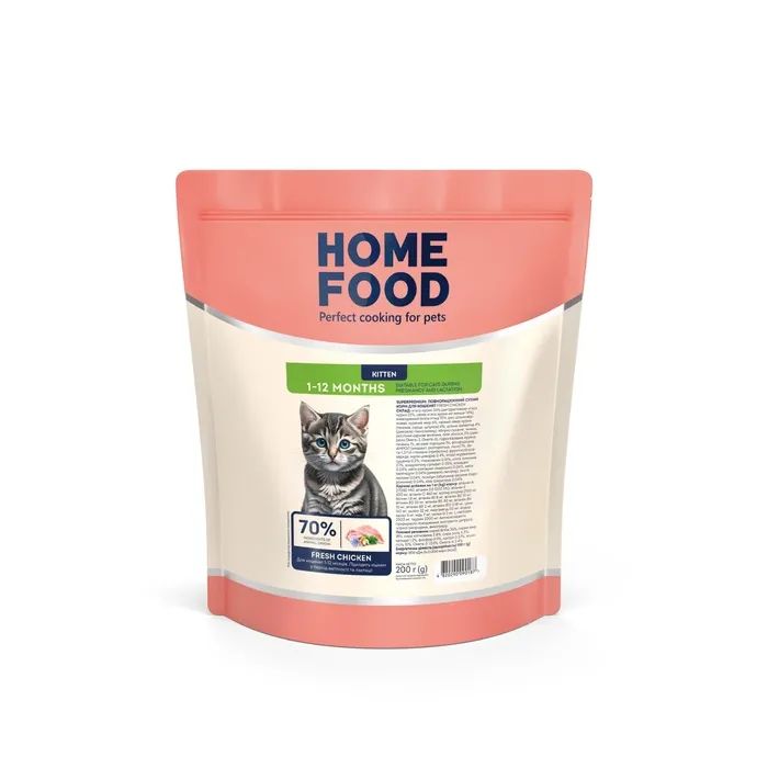 Сухой корм для кошек Home Food KITTEN Fresh Chicken 400 г (4820290090040)
