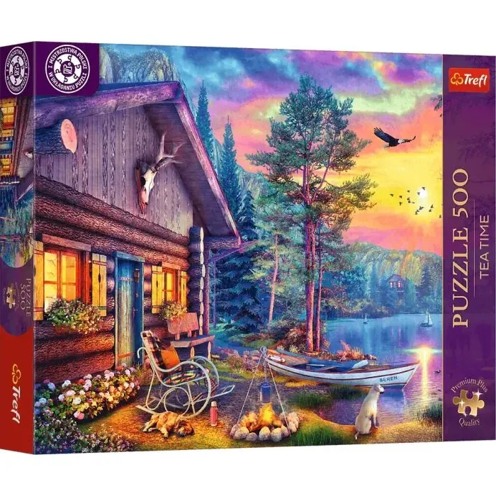 Пазл Trefl Premium Plus Tea Time: Вечерний закат возле домика 500 элементов (5900511376173)