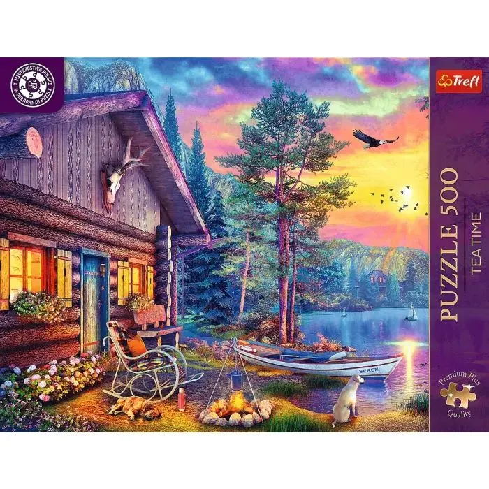 Пазл Trefl Premium Plus Tea Time: Вечерний закат возле домика 500 элементов (5900511376173) изображение 3