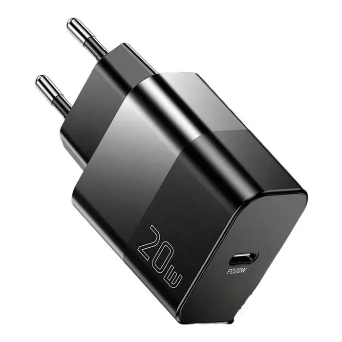 Зарядное устройство Essager USB-C PD20W + cable USB-C to USB-C 60W black (E20JSB1-SYTT1-T) изображение 3