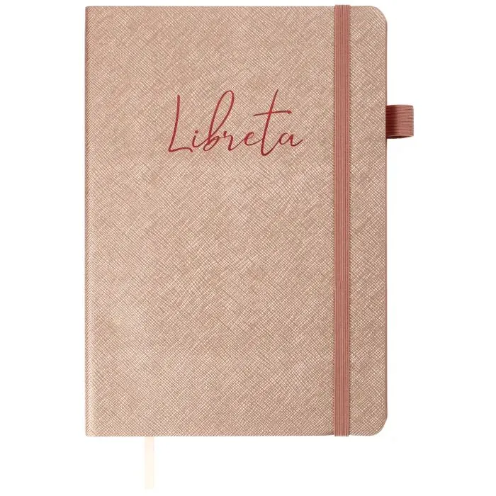 Книга записна Buromax LIBRETA, А5, 96 аркушів, клітинка, бежевий (BM.295117-28)